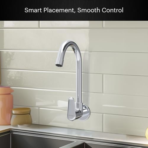 Johnson Bathrooms Johnson Sega Wall Mounted Brass Sink Cock| with 1 Wall Flange| Compact Sleek and Stylish| Faucet for Modern Kitchen| Cold Water only Kitchen Faucet - Image 4