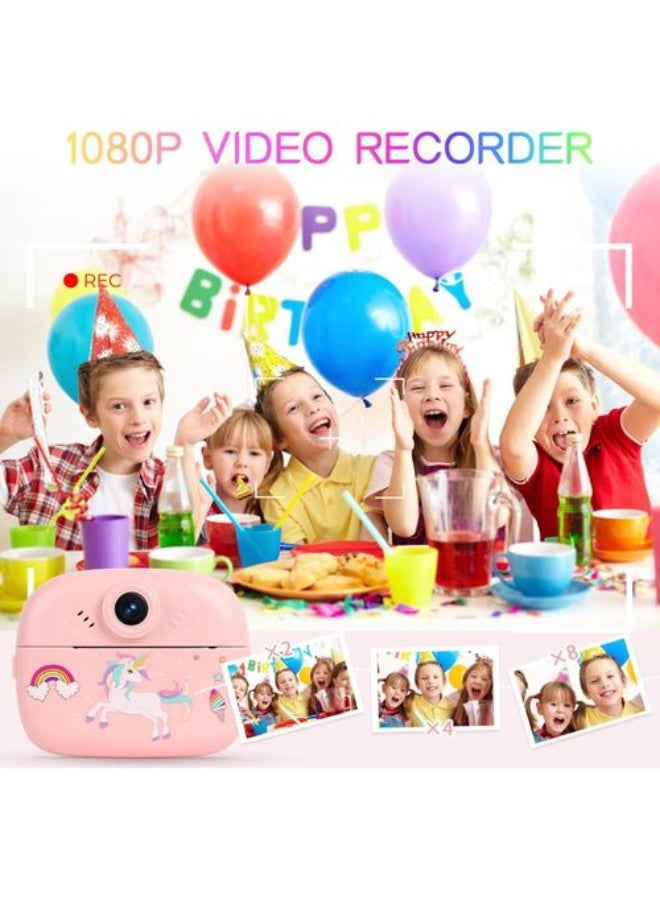 Instant Print Kids Camera – 12MP Digital Camera with 3 Rolls of BPA-Free Thermal Paper, 1080P Video, Dual Lens for Selfie Mode, Creative DIY Frames and Drawing, Rechargeable Battery, Fun Educational Toy for Boys and Girls Ages 3-12 - Image 5