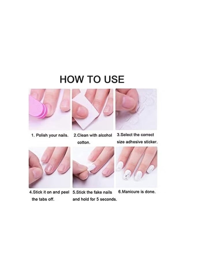 12 Sheets (28pcs) Double-Side Nail Adhesive Tabs,  with 12 Crystal stick, cleaning sponge, nail file Kalolary Nail Glue Stickers False Nail Jelly Gel Glue Tabs Nail Glue Transparent Flexible Adhesive Nails Tab for Manicure (12 Sheets) - Image 4