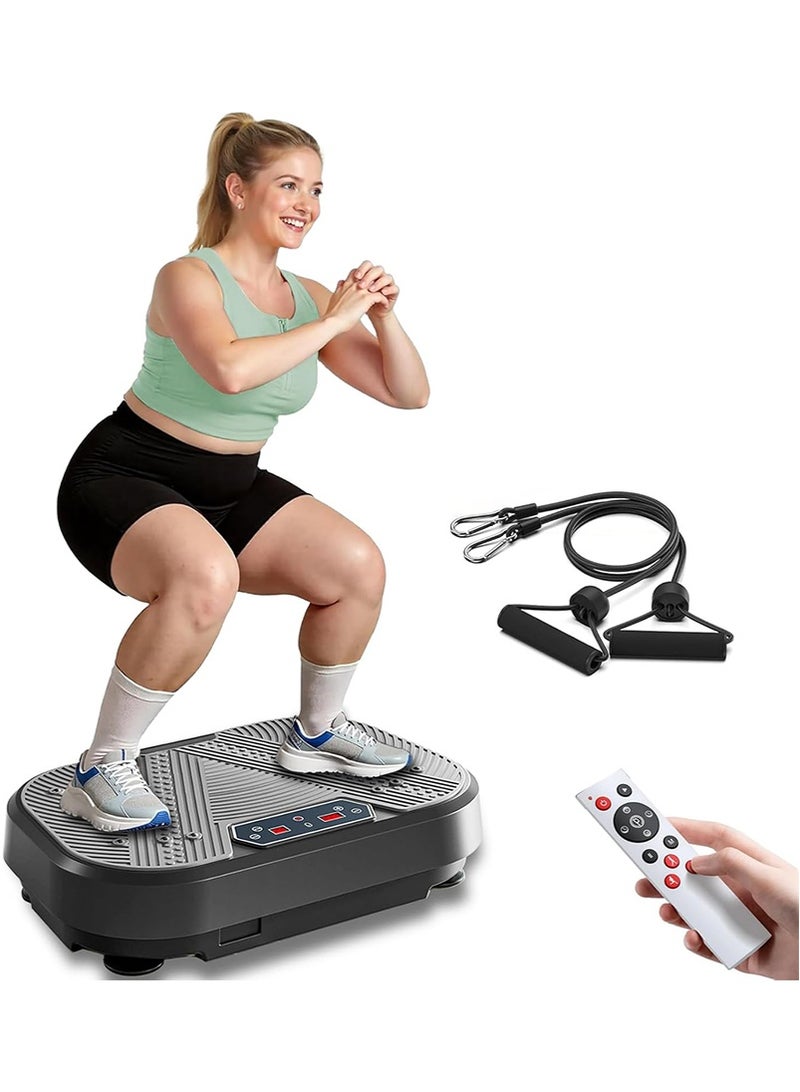 Yoawllty Vibration Plates, Vibration Fitness Exercise Machine for Lymphatic Drainage, Full Body Shaker Workout Vibrate Stand with 2 Resistance Bands,330lb Max Load for Home Use  - Image 1