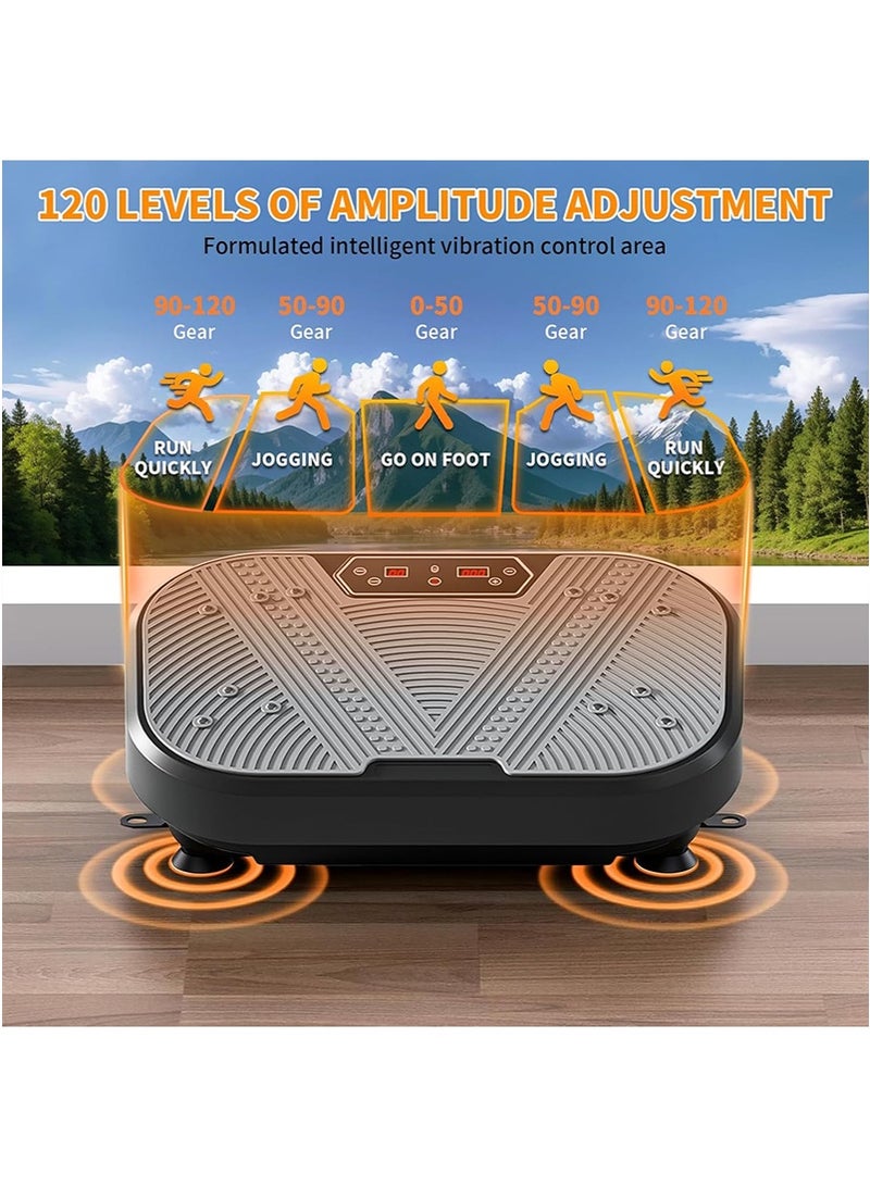 Yoawllty Vibration Plates, Vibration Fitness Exercise Machine for Lymphatic Drainage, Full Body Shaker Workout Vibrate Stand with 2 Resistance Bands,330lb Max Load for Home Use  - Image 5