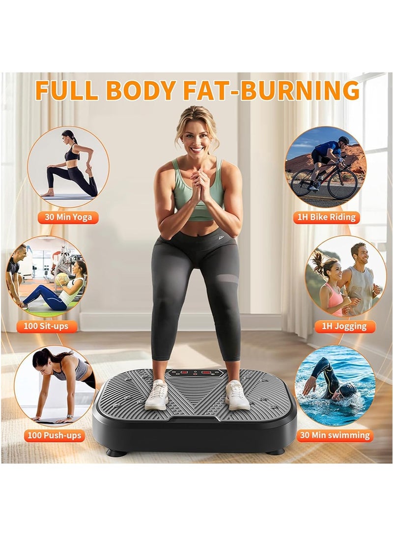 Yoawllty Vibration Plates, Vibration Fitness Exercise Machine for Lymphatic Drainage, Full Body Shaker Workout Vibrate Stand with 2 Resistance Bands,330lb Max Load for Home Use  - Image 2