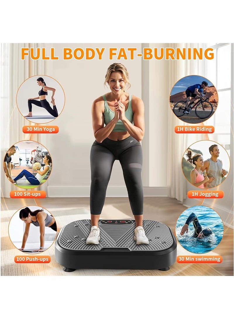 Yoawllty Vibration Plates, Vibration Fitness Exercise Machine for Lymphatic Drainage, Full Body Shaker Workout Vibrate Stand with 2 Resistance Bands,330lb Max Load for Home Use - Image 3