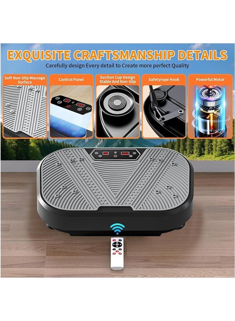 Yoawllty Vibration Plates, Vibration Fitness Exercise Machine for Lymphatic Drainage, Full Body Shaker Workout Vibrate Stand with 2 Resistance Bands,330lb Max Load for Home Use - Image 4