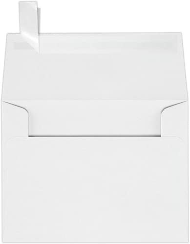 LUXPaper A2 Invitation Envelopes Peel Press 4 38 x 5 34 White 80lb Text 50 Qty - Image 1