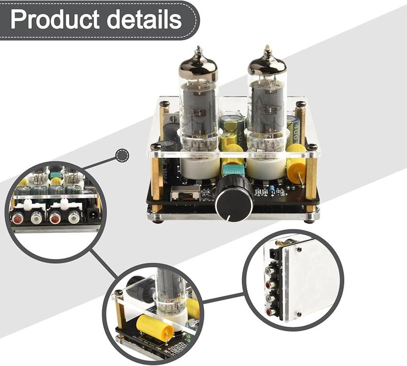6A2 Vacuum Tube Preamplifier HiFi Preamp with Upgrade Circuit DC12V Power for Home Theater - Image 3