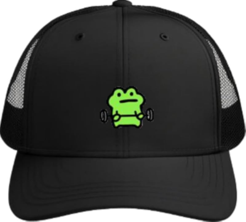 Frog Plain unisex baseball cap Black 4