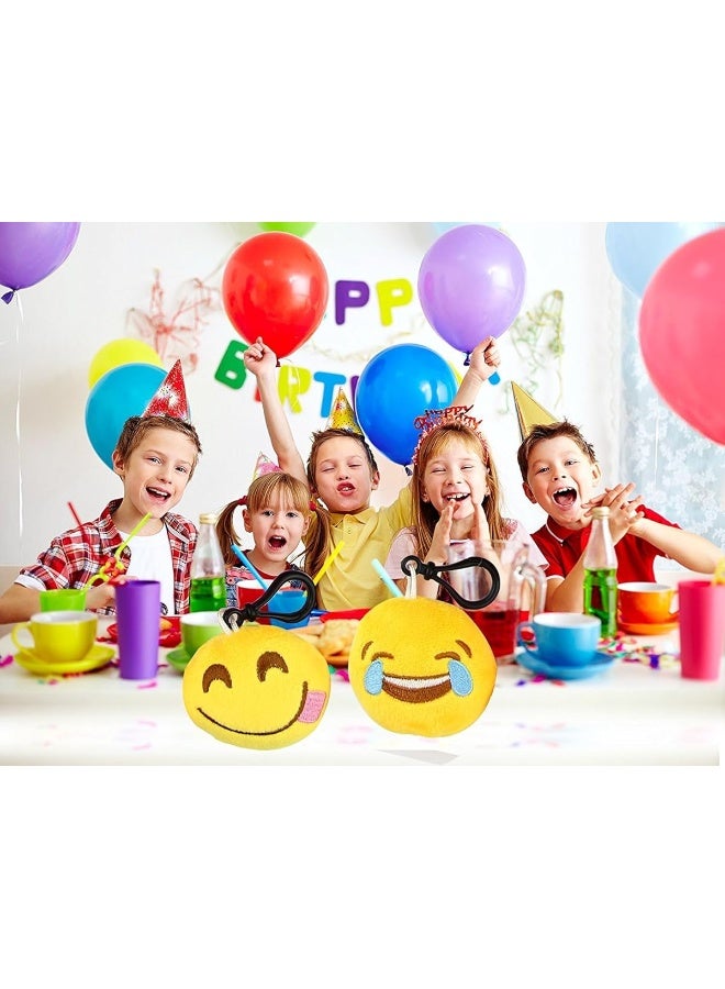 Dreampark Emoticon Keychain Mini Cute Plush Pillows, Party Favors for Kids Valentine's Day Gifts / Birthday Party Supplies, Emoticon Gifts Toys Carnival Prizes for Kids (64 Pack) - Image 4