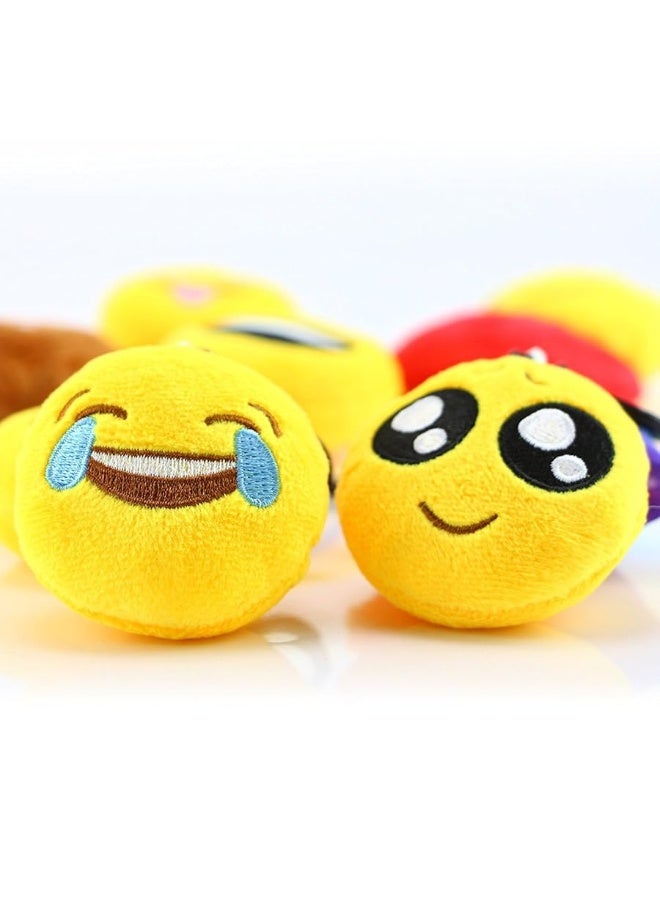 Dreampark Emoticon Keychain Mini Cute Plush Pillows, Party Favors for Kids Valentine's Day Gifts / Birthday Party Supplies, Emoticon Gifts Toys Carnival Prizes for Kids (64 Pack) - Image 2
