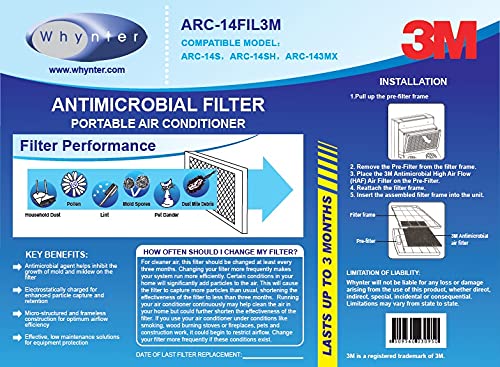 Whynter ARC-FIL-3M 3M Filter for ARC-14S, ARC-14SH and ARC-143MX - Image 3