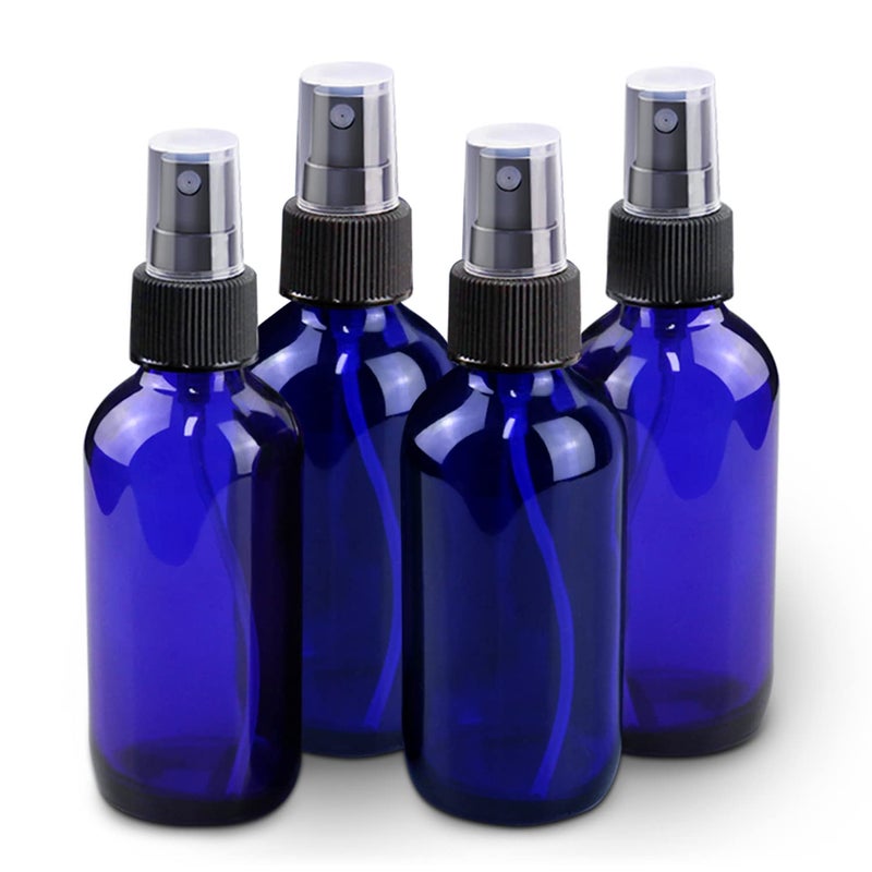 Wedama Glass Spray Bottles  Mini Spray Bottles 4Oz  Empty Small Spray Bottles With Funnel Dropper  Fine Mist For Hair  Travel  Plants  Cleaning Solutions And Skin Care (4 Pack) - Image 1