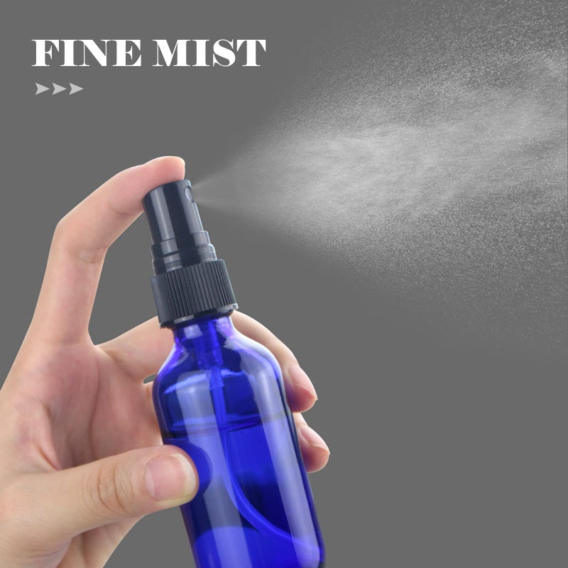 Wedama Glass Spray Bottles  Mini Spray Bottles 4Oz  Empty Small Spray Bottles With Funnel Dropper  Fine Mist For Hair  Travel  Plants  Cleaning Solutions And Skin Care (4 Pack) - Image 2