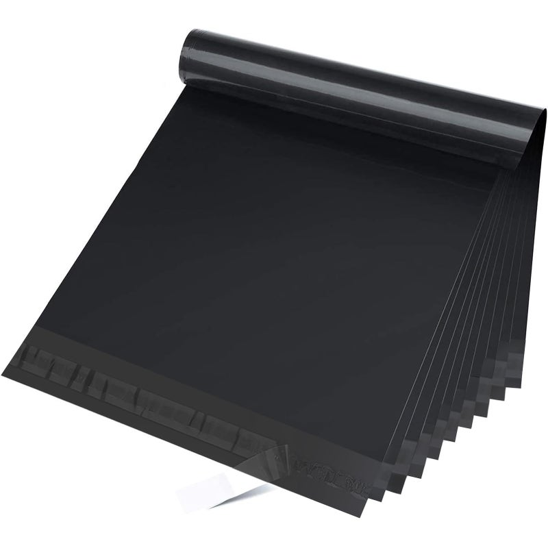 Fuxury 10x13 200 Pcs Black Poly Mailers Shipping Envelopes SelfSealing Envelope Boutique Custom Bags Enhanced Durability Multipurpose Envelopes Keep Items Safe Protected