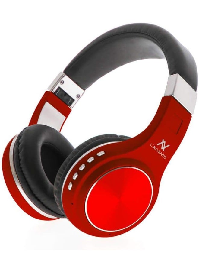 L'AVVENTO HP10R Folding Bluetooth Headphone - Red - Image 1