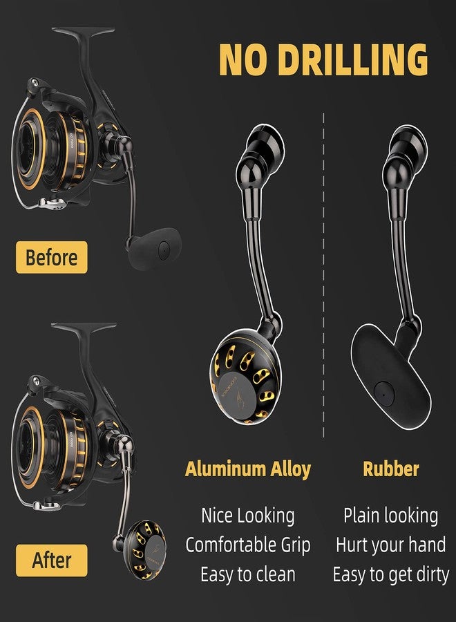 GOMEXUS Power Handle Compatible with Daiwa BG 6500 8000 Fishing Reel Replacement Parts - Image 4