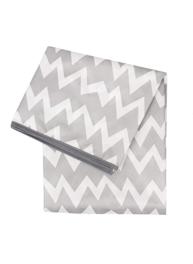 BUMKiNs Baby Splat Mat For Under High Chair Babies Toddlers Eating Mess Mat Waterproof Reusable Cloth For Arts And Crafts Playtime Mat For Kids Floors Or Tables Fabric 42Inx42In Gray Chevron - Image 2