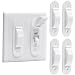 CLYMENE Wall Switch Guard Child Proof Light Switch Cover Guard Toggle Style Light Switch Protection Keep Toggle Switch in On or Off Position 4 Pack White - Image 2