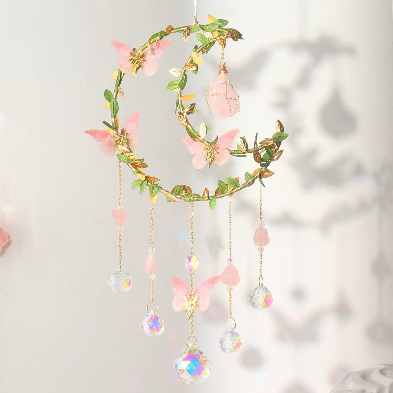 LPKADQA Butterfly Crystal Sun Catcher Hanging Good Luck Charms Suncatcher Room Decor Prism Rainbow Maker for Windows Home Office Blessed Gift Ideas for Chrismas Thanksgiving Birthday 