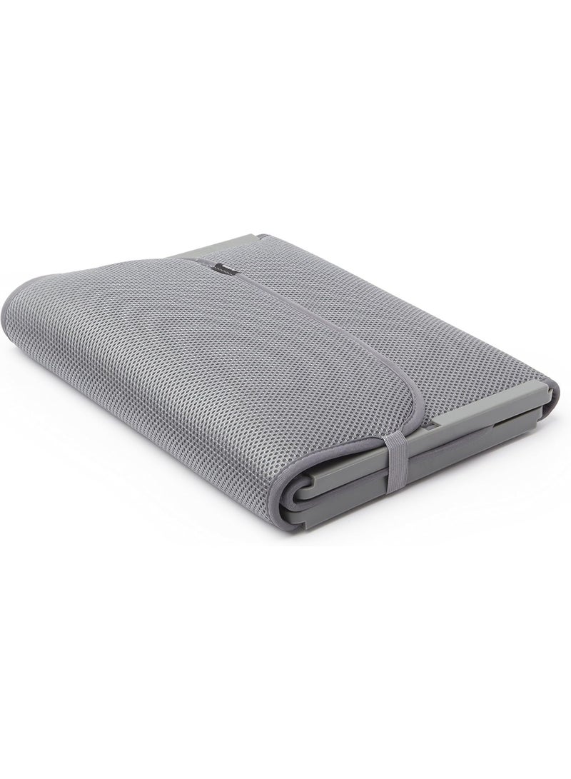 Shoe drying mat for shoe rack - multifunctional shoe tray, washable, holds 4 pairs, portable and easy to clean for home and travel use, made of durable and quick-drying material, protects floors from water and dirt - gray color - Image 5