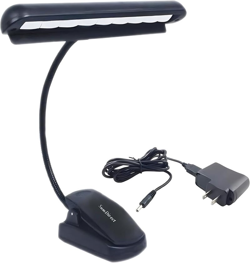 SumDirect Music Stand Light - 9 LED Adjustable Clip on Piano Lights, USB and Battery Operated, Perfect for Piano, Book Reading, Orchestra, Podium, Easel - Image 1