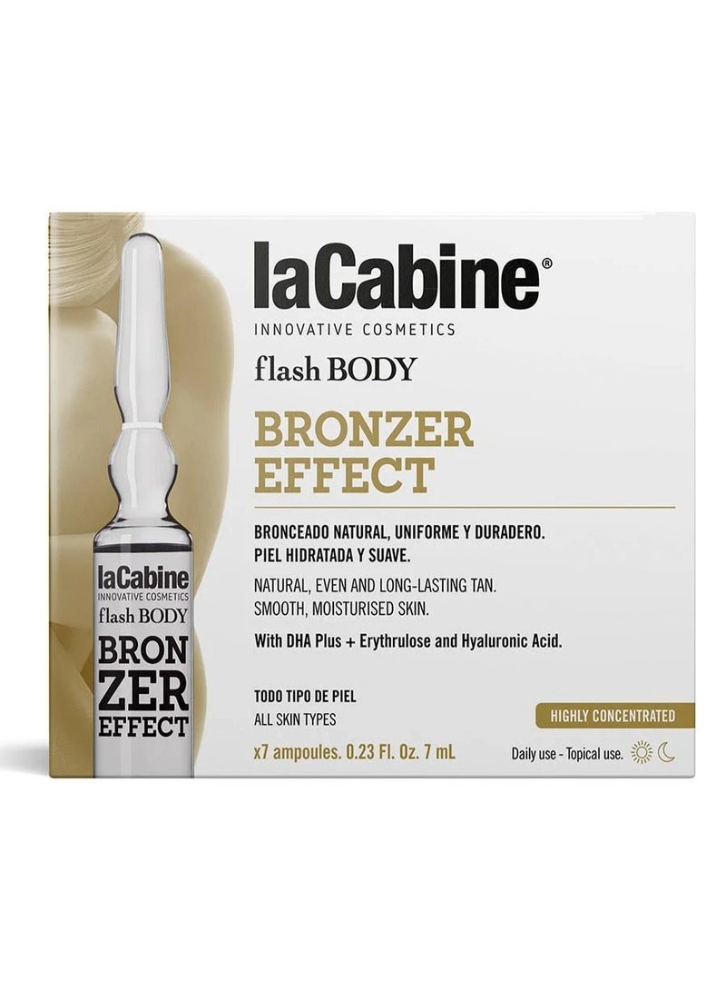 La Cabine Flash Body Bronzer Effect Concentrated Ampoules 7x7ml - Image 1
