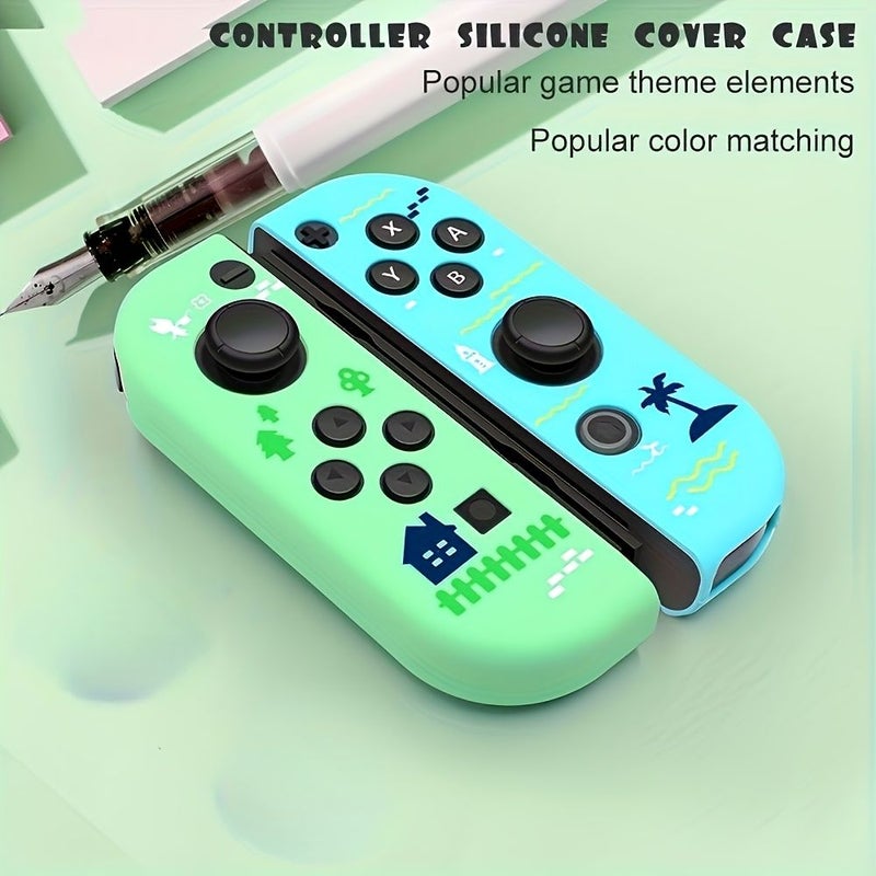 غطاء حماية سيليكون أزرق وأصفر لوحدة تحكم Switch - Image 1