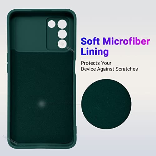 LIRAMARK Silicone Soft Back Cover Case for Realme 9 SE 5G (Silicone Green) - Image 3