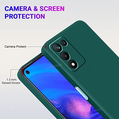 LIRAMARK Silicone Soft Back Cover Case for Realme 9 SE 5G (Silicone Green) - Image 2