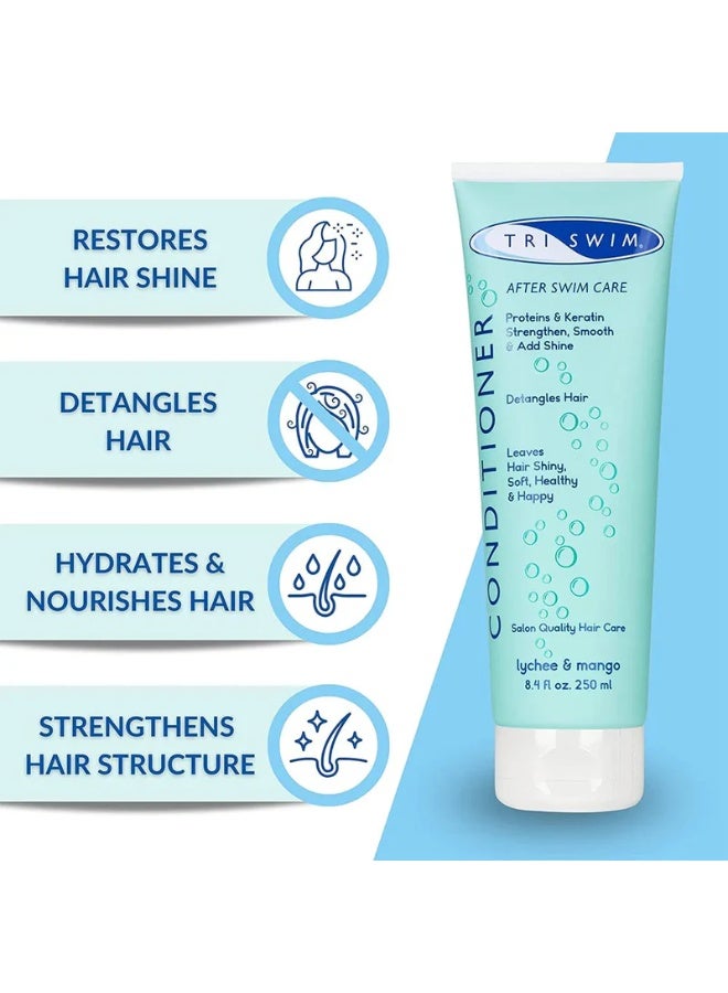 Triswim - Hair Conditioner for Swimmers, after Swim Care, Moisturizing Conditioner for Hair, Vegan, Hair Conditioners for Active People - 251ml - Image 2