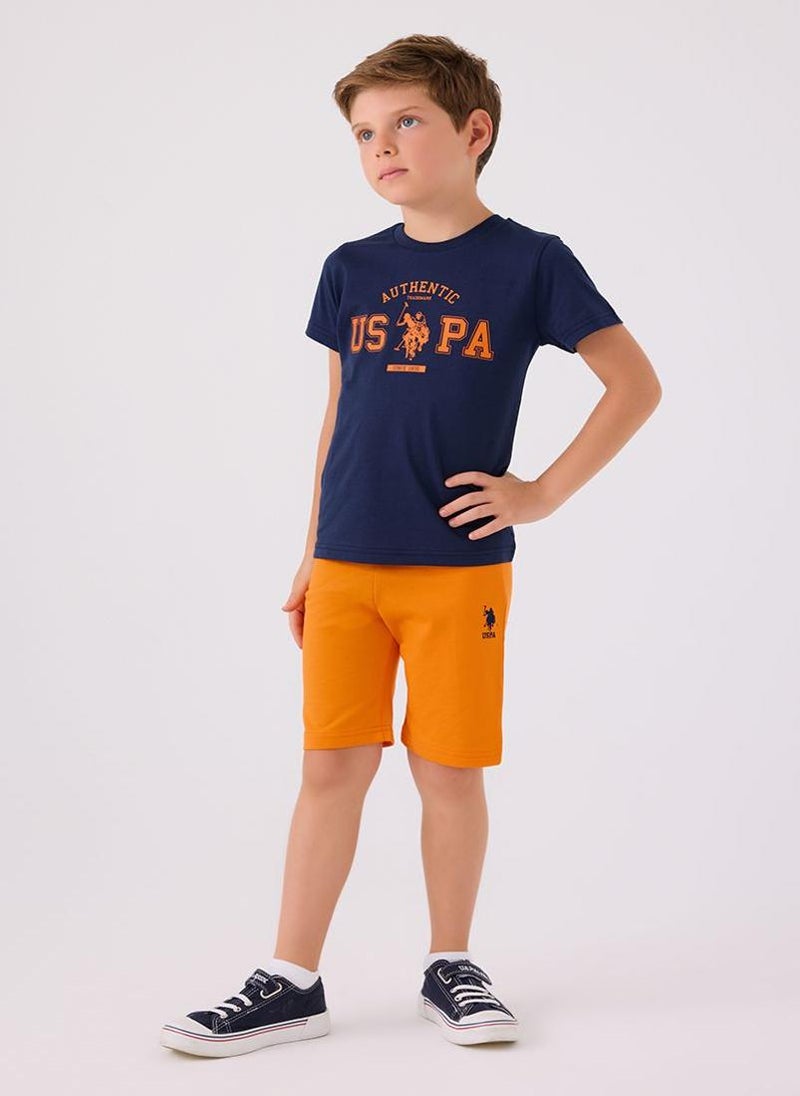 U.S. Polo Assn. U.S. Polo Assn. Boys Navy Bermuda Set - Image 1