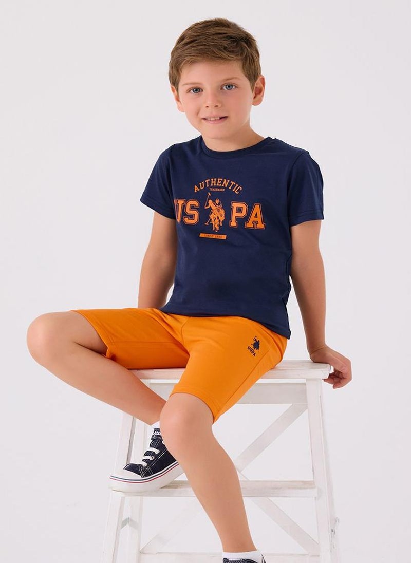 U.S. Polo Assn. U.S. Polo Assn. Boys Navy Bermuda Set - Image 3