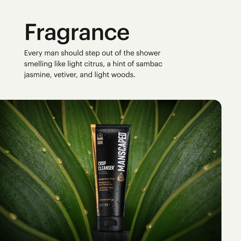 MANSCAPEDÂ® Crop CleanserÂ® Groin Wash, Menâ€™s UltraPremium Invigorating Formula for Below-The-Waist Cleaning, Refreshing Shower Gel For Men Infused with Vitamin E and Aloe, Vegan body wash (6 oz) - Image 5