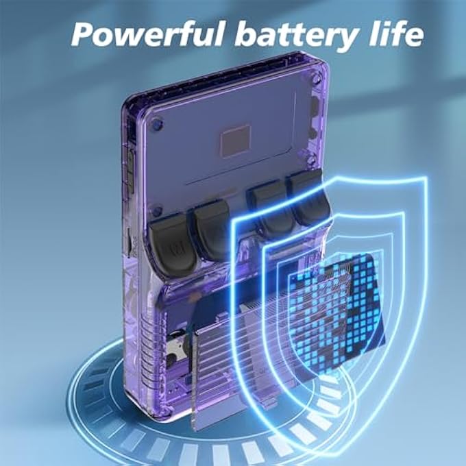 R36S HANDHELD GAME CONSOLE, RETRO HANDHELD VIDEO GAME CONSOLE 3.5 INCH IPS SCREEN OPEN SOURCE LINUX SYSTEM BUILT-IN 15000+ GAMES, 32G+64G TF CARD, PURPLE - Image 5