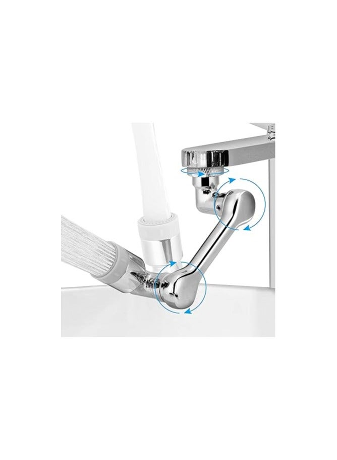 general Color You Universal Splash Filter Faucet 1080° Large-angle Rotating Robotic Arm Faucet Extender Dual Sprayer Universal Rotating Faucet Aerator 24mm Female Thread / 22mm Male Thread for Kitchen - Image 2