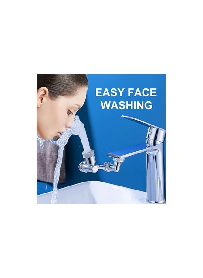 general Color You Universal Splash Filter Faucet 1080° Large-angle Rotating Robotic Arm Faucet Extender Dual Sprayer Universal Rotating Faucet Aerator 24mm Female Thread / 22mm Male Thread for Kitchen - Image 4