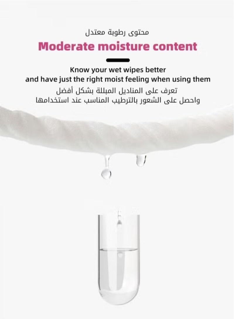 MIXDE Portable Mini Wet Wipes, Hand u0026 Mouth Cleansing Tissue Paper for Babies, Students, and Children High Quality - Image 3
