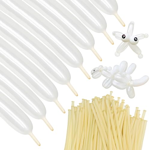 ZBYDNG 260 Balloons Clear Thickening Long Balloons for Tying Arch Twisting Latex Animals Magic Modeling Skinny Birthday Balloon for Kids Party Wedding Decoartion Supply 100pcs - Image 1