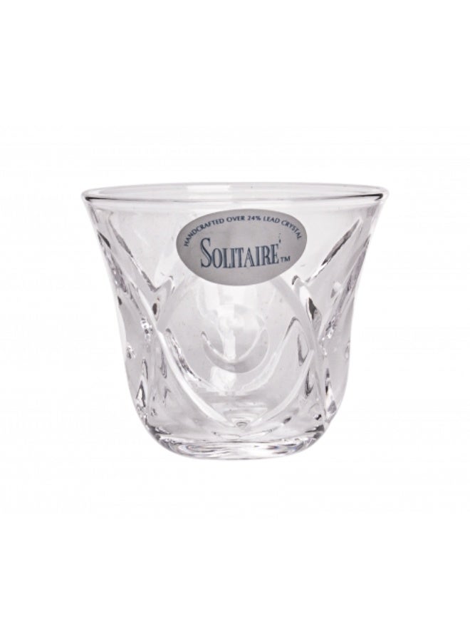 alsiaf Crystal Coffee Cup Set, 6 Pieces – Engraved Design, Handcrafted in India