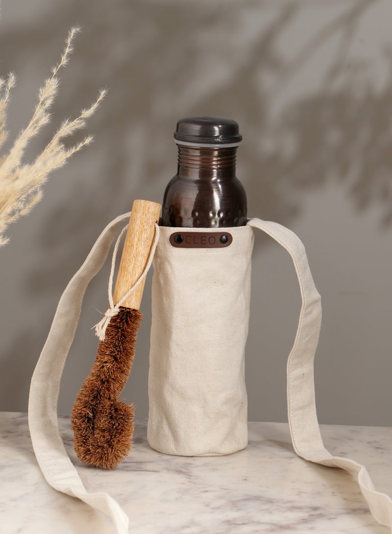 أفا NEW DESIGN HAMMERED COPPER BOTTLE WITH COVER & BRUSH  - Image 2