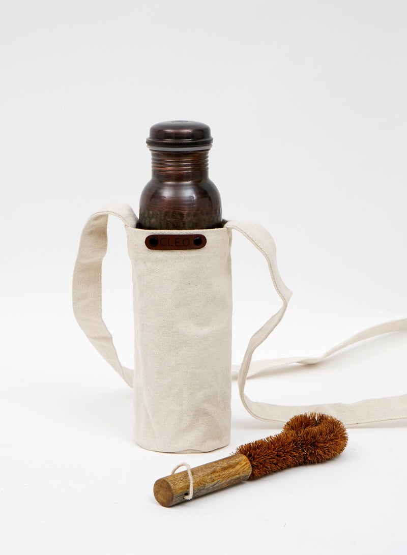 أفا NEW DESIGN HAMMERED COPPER BOTTLE WITH COVER & BRUSH  - Image 3