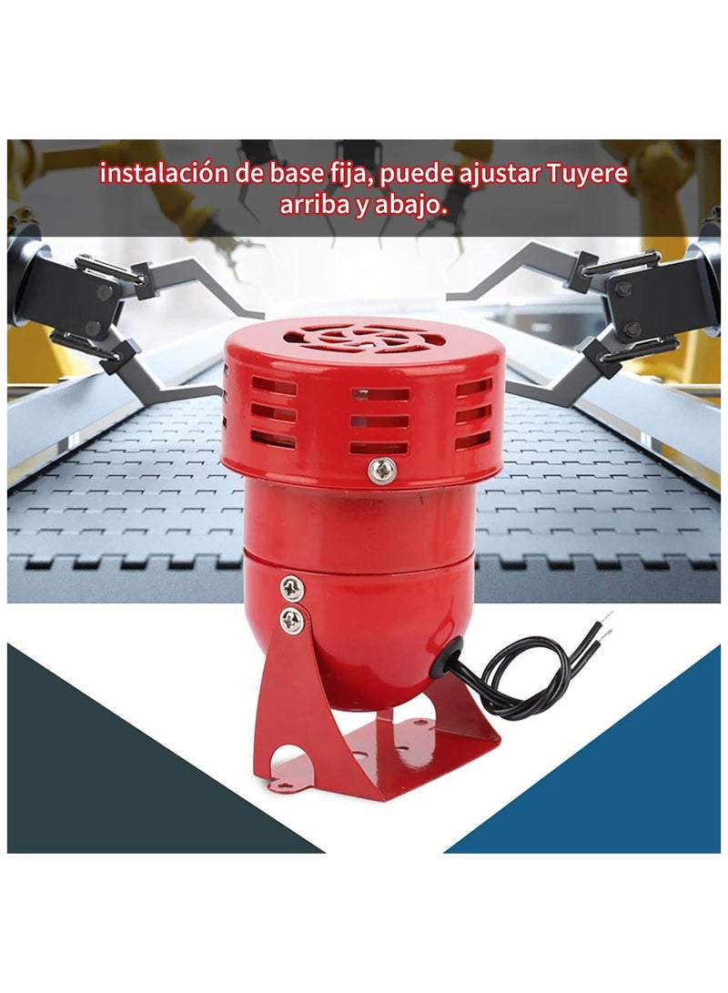 Industrial Engine Alarm Bell MS-190 Red Engine Alarm 220V 120DB Horn Continuous Sound Siren for Factory, Residential Area, Commercial Street - Image 4