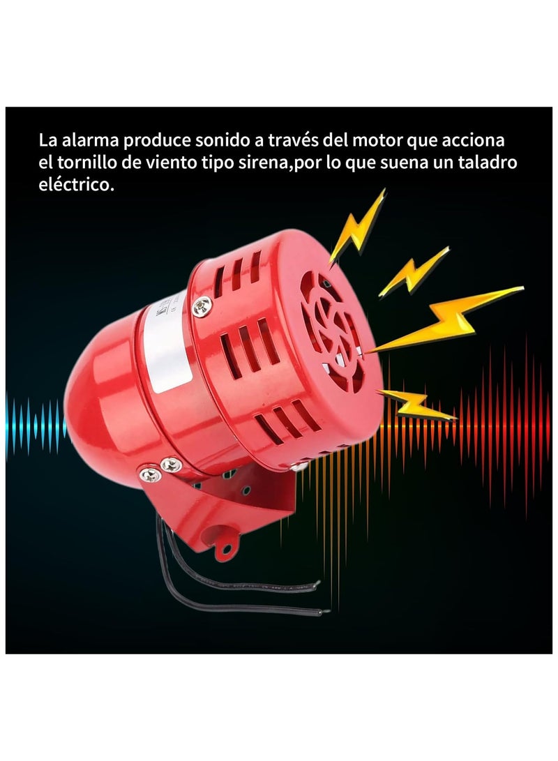 Industrial Engine Alarm Bell MS-190 Red Engine Alarm 220V 120DB Horn Continuous Sound Siren for Factory, Residential Area, Commercial Street - Image 5