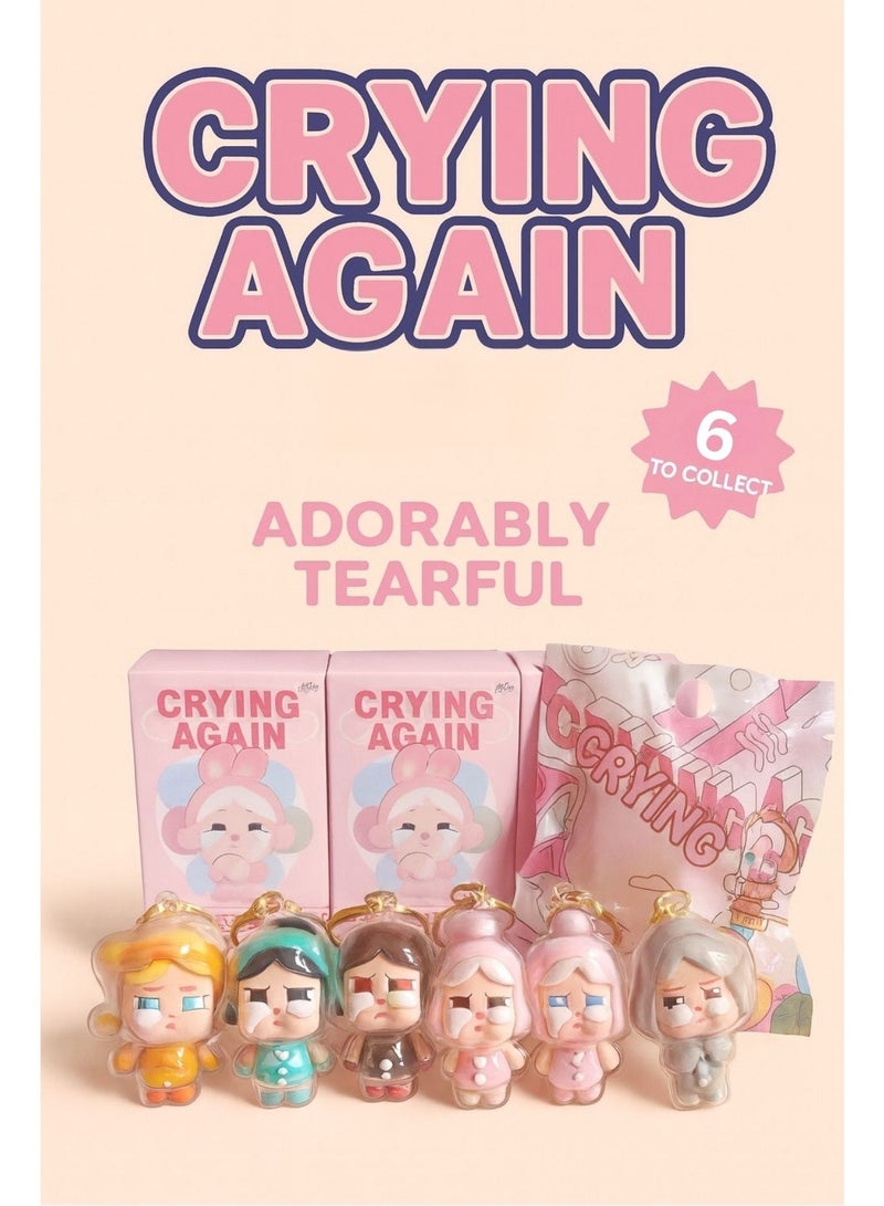 LABUBU Crybaby LABUBU Keychain Blind Box – Cute Mini Plush Collectible (6 characters series) - Image 1