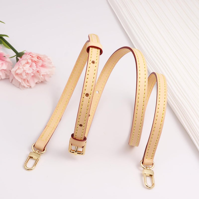 COLSEEY Genuine Vachetta Leather Crossbody strap Genuine leather Adjustable Replacement Strap for Shoulder Bag Handbag Purse(0.47 Inch Width Adjustalbe) - Image 5