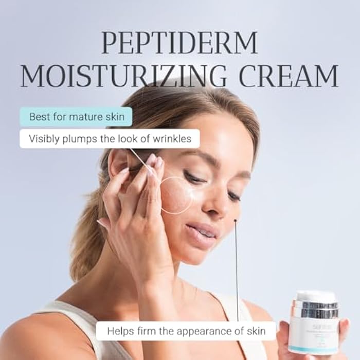 Sanitas Skincare PeptiDerm Moisturizing Cream, Peptides, Ultra Hydration, Moisturizer for Aging Skin, 1 Ounce - Image 2