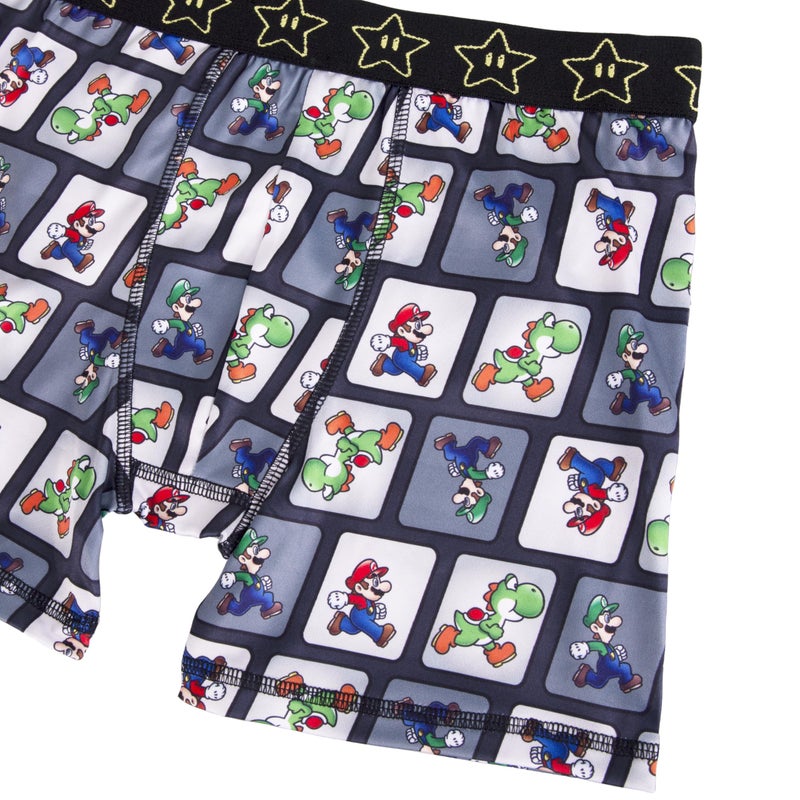 Nintendo Super Mario Boxer Briefs with Mario, Luigi, Toad, Yoshi, Peach & Bowser, Size 2/3T-12 - Image 4
