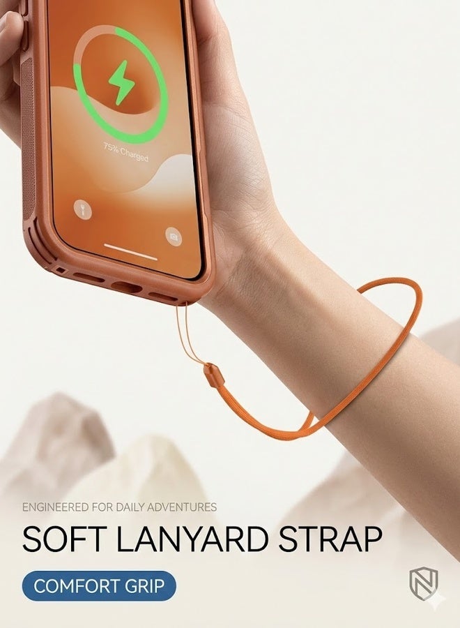 Neyecam Magnetic Rugged Case for iPhone 17 Pro Max with Lens Stand, Military Grade Shockproof Phone Case, MagSafe Compatible Protective Cover with Camera Guard & Built-in Magnet, Wireless Charging Support + Wrist Strap - Image 5