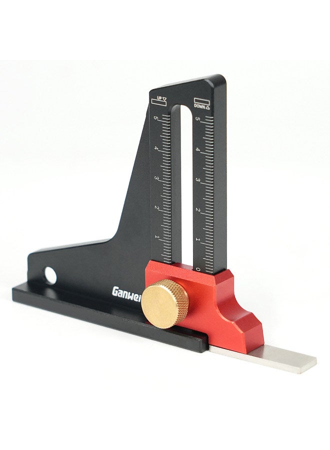 Aluminum Alloy Height Gauge Dual Scales Home DIY Woodworking Height Measurement Tool Tablesaw Depth Measuring Ruler  - Image 5