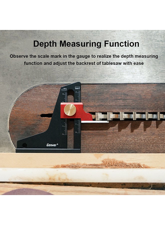 Aluminum Alloy Height Gauge Dual Scales Home DIY Woodworking Height Measurement Tool Tablesaw Depth Measuring Ruler  - Image 3