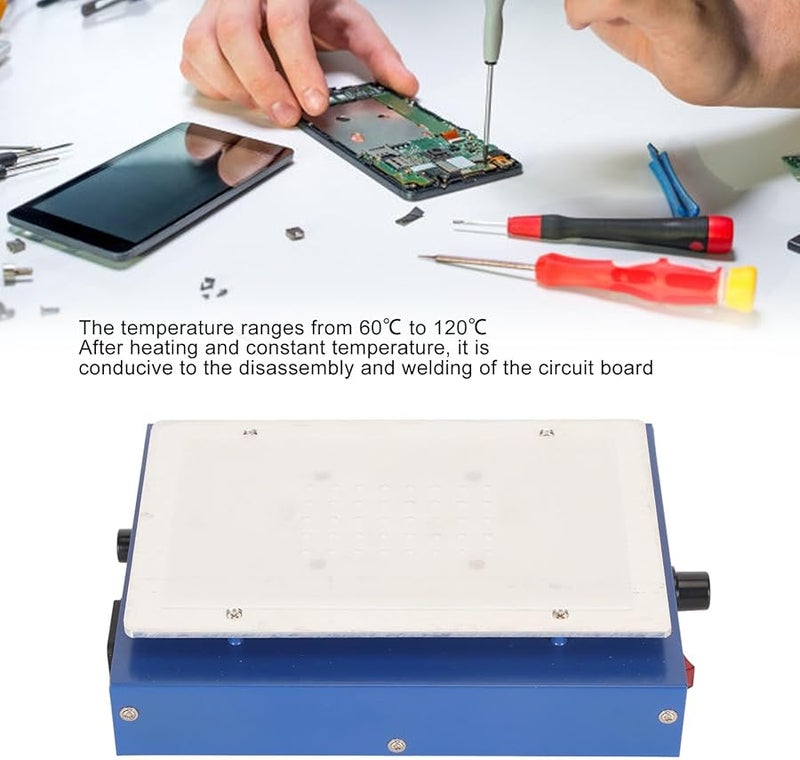 Xiuganpow 297qg35ut 13 450W محطة لحام مسبقة التسخين بميكروكمبيوتر من سبائك الألومنيوم LED لوح ساخن للحام - Image 3